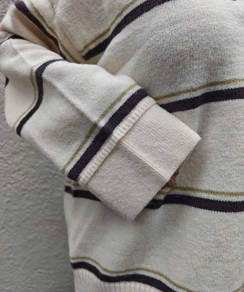 esutoreja（エストレジャ）の「ボーダースキッパーニット（ニット/セーター・レディース・グレー/ブラウン/アイボリー・FREE）」の16枚目の写真