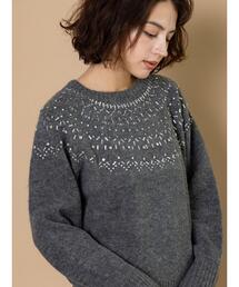 Te chichi CLASSIC | ビジューフェアアイルニット《2025winter catalog item》(ニット/セーター)