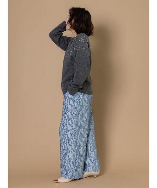 Te chichi CLASSIC（テチチクラシック）の「ビジューフェアアイルニット《2025winter catalog item》（ニット/セーター・レディース・チャコールグレー/ブラック・F）」の11枚目の写真