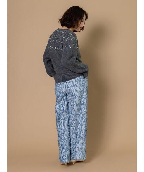 Te chichi CLASSIC（テチチクラシック）の「ビジューフェアアイルニット《2025winter catalog item》（ニット/セーター・レディース・チャコールグレー/ブラック・F）」の12枚目の写真