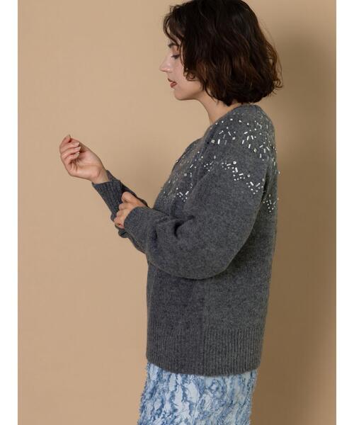 Te chichi CLASSIC（テチチクラシック）の「ビジューフェアアイルニット《2025winter catalog item》（ニット/セーター・レディース・チャコールグレー/ブラック・F）」の16枚目の写真