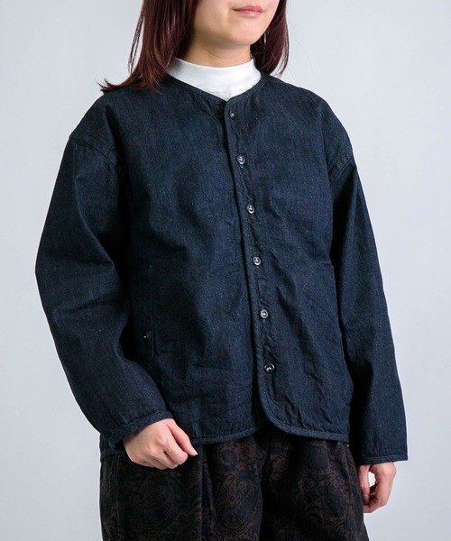 D.M.G.（ドミンゴ）の「[D.M.G / ディーエムジー] 10ozジェルドデニム シープショートジャケット（デニムジャケット・レディース・ワンウォッシュ・2/3）」の4枚目の写真