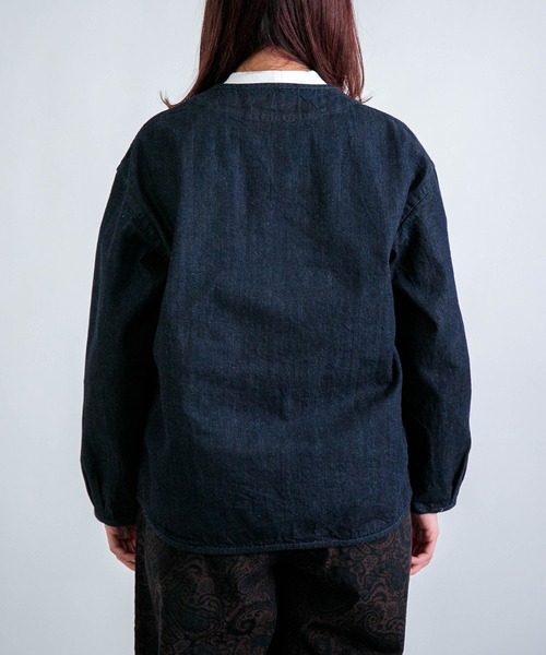 D.M.G.（ドミンゴ）の「[D.M.G / ディーエムジー] 10ozジェルドデニム シープショートジャケット（デニムジャケット・レディース・ワンウォッシュ・2/3）」の8枚目の写真