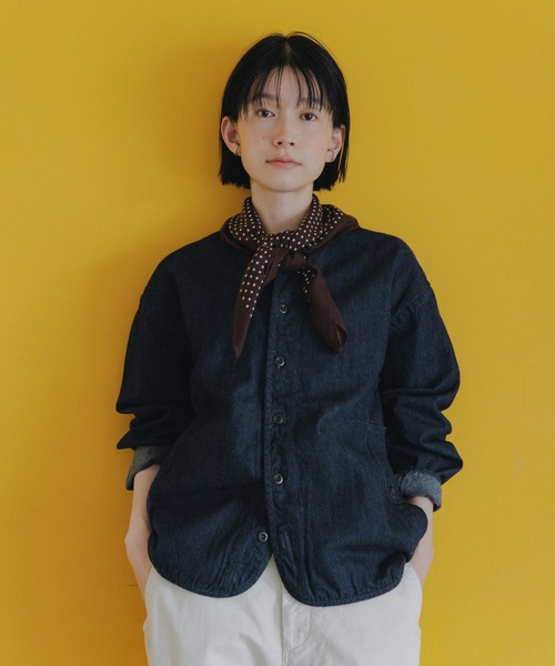 D.M.G.（ドミンゴ）の「[D.M.G / ディーエムジー] 10ozジェルドデニム シープショートジャケット（デニムジャケット・レディース・ワンウォッシュ・2/3）」の15枚目の写真