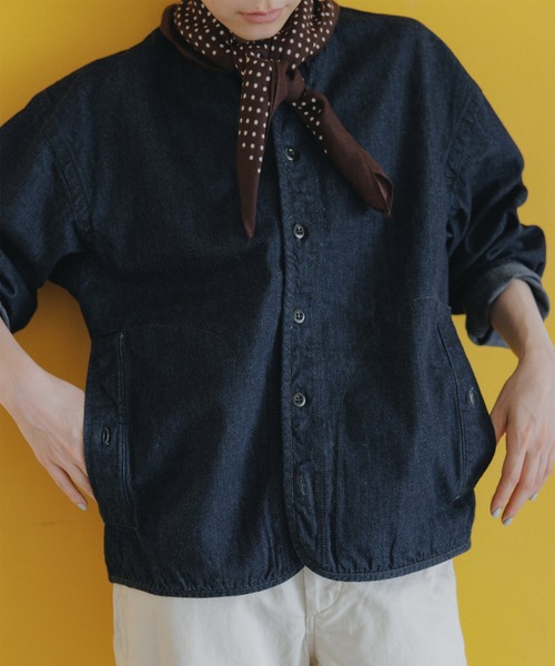 D.M.G.（ドミンゴ）の「[D.M.G / ディーエムジー] 10ozジェルドデニム シープショートジャケット（デニムジャケット・レディース・ワンウォッシュ・2/3）」の19枚目の写真