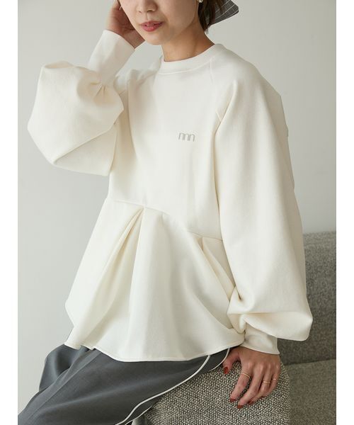 ペプラムラメ裏毛プルオーバー（Tシャツ/カットソー）｜emmi（エミ）の