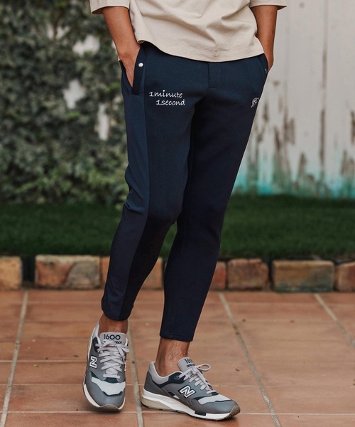 1minute 1second(ワンミニットワンセカンド)の「mp14362-cursive embroidery cardboard knit nylon pants イージーパンツ(1M26H050)(その他パンツ・メンズ・ブラック/ネイビー/ホワイト・S/M/L/XL)」の14枚目の写真