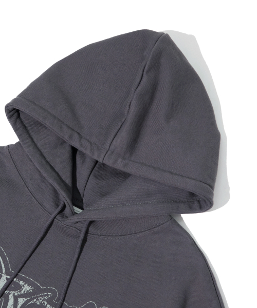 CRITIC(クリティック)の「CRACK LETTERING HOODIE CHARCOAL(パーカー・レディース・その他・X-LARGE/MEDIUM/LARGE)」の4枚目の写真