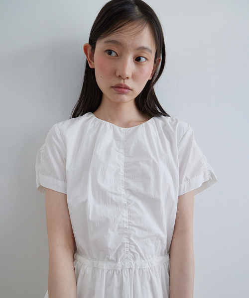 STEP AROUND（ステップアラウンド）の「Half sleeve string one-piece_WHITE（ワンピース・レディース・その他・SMALL）」の3枚目の写真