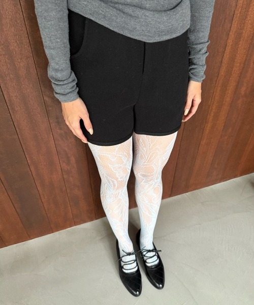 SANSeLF（サンセルフ）の「【SANSeLF】パターンレースタイツ saa25a206（タイツ/ストッキング・レディース・ライトブルー/ホワイト/グレー・FREE）」の14枚目の写真