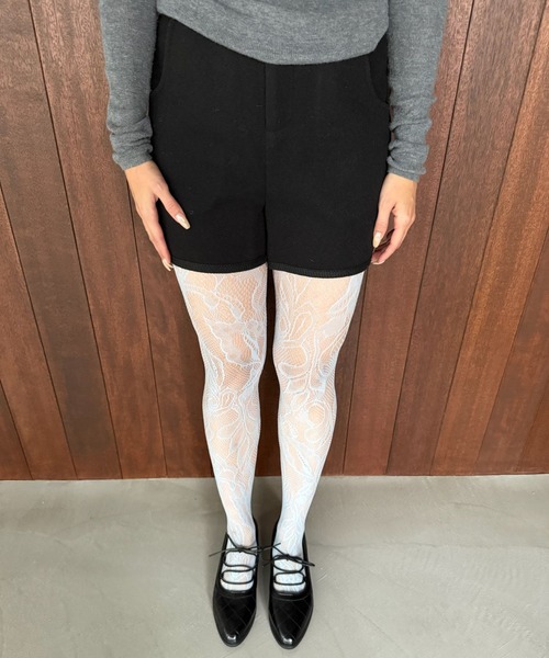 SANSeLF（サンセルフ）の「【SANSeLF】パターンレースタイツ saa25a206（タイツ/ストッキング・レディース・ライトブルー/ホワイト/グレー・FREE）」の15枚目の写真