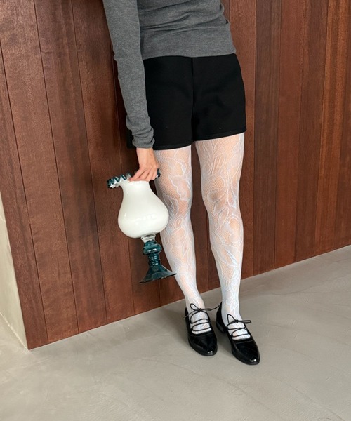 SANSeLF（サンセルフ）の「【SANSeLF】パターンレースタイツ saa25a206（タイツ/ストッキング・レディース・ライトブルー/ホワイト/グレー・FREE）」の17枚目の写真