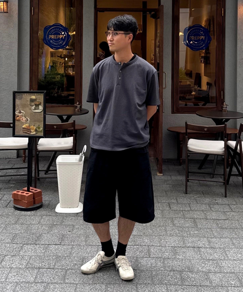 JUAN HOMME(ジュアンオム)の「ヘンリーネックハーフスリーブ(チャコール)(Tシャツ/カットソー・メンズ・その他・SMALL/MEDIUM/LARGE)」の19枚目の写真