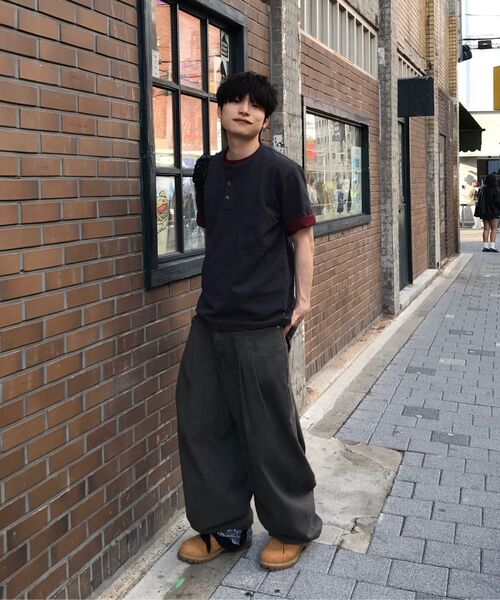 JUAN HOMME(ジュアンオム)の「ヘンリーネックハーフスリーブ(チャコール)(Tシャツ/カットソー・メンズ・その他・SMALL/MEDIUM/LARGE)」の21枚目の写真