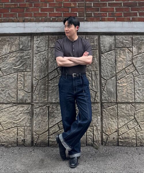JUAN HOMME(ジュアンオム)の「ヘンリーネックハーフスリーブ(チャコール)(Tシャツ/カットソー・メンズ・その他・SMALL/MEDIUM/LARGE)」の22枚目の写真