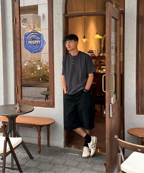 JUAN HOMME(ジュアンオム)の「ヘンリーネックハーフスリーブ(チャコール)(Tシャツ/カットソー・メンズ・その他・SMALL/MEDIUM/LARGE)」の8枚目の写真