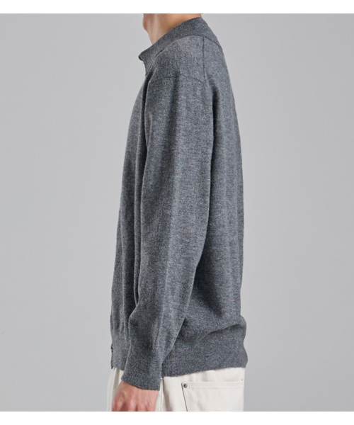 BUTTON SEOUL(ボタンソウル)の「ウールブレンドカラー ニットカーディガン (グレー)(カーディガン/ボレロ・メンズ・その他・MEDIUM/LARGE/X-LARGE)」の7枚目の写真