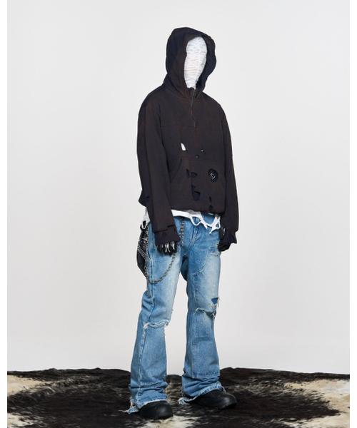 SCHISM INDUCING(スキズムインデューシング)の「BORO HOODIE NAVY(パーカー・レディース・その他・LARGE/MEDIUM)」の22枚目の写真