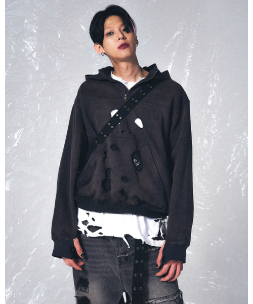 SCHISM INDUCING(スキズムインデューシング)の「BORO HOODIE NAVY(パーカー・レディース・その他・LARGE/MEDIUM)」の20枚目の写真