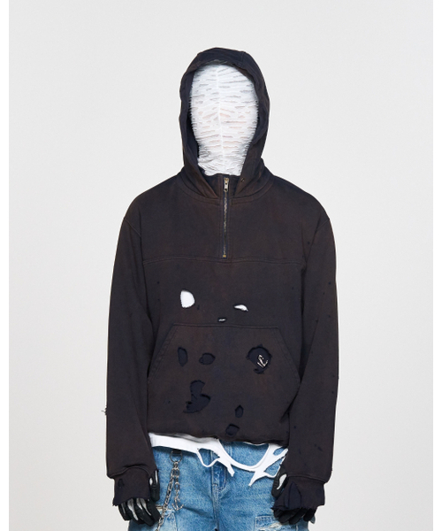 SCHISM INDUCING(スキズムインデューシング)の「BORO HOODIE NAVY(パーカー・レディース・その他・LARGE/MEDIUM)」の19枚目の写真