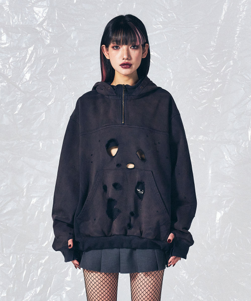 SCHISM INDUCING(スキズムインデューシング)の「BORO HOODIE NAVY(パーカー・レディース・その他・LARGE/MEDIUM)」の15枚目の写真