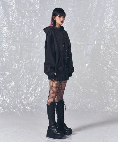 SCHISM INDUCING(スキズムインデューシング)の「BORO HOODIE NAVY(パーカー・レディース・その他・LARGE/MEDIUM)」の14枚目の写真