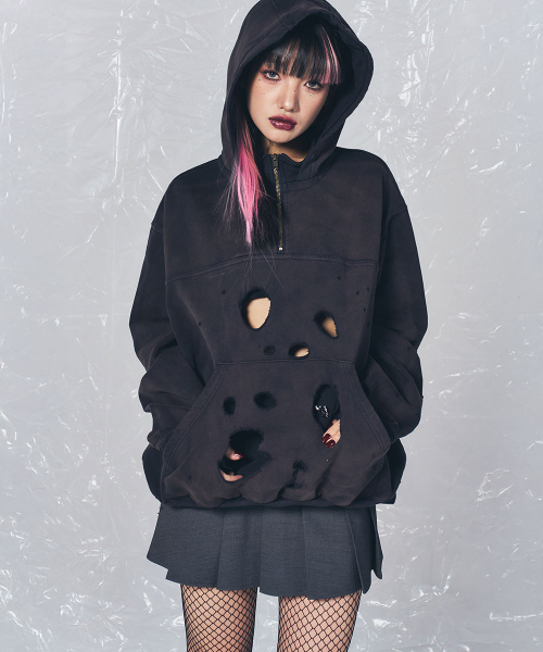 SCHISM INDUCING(スキズムインデューシング)の「BORO HOODIE NAVY(パーカー・レディース・その他・LARGE/MEDIUM)」の10枚目の写真