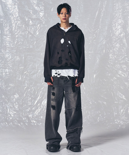 SCHISM INDUCING(スキズムインデューシング)の「BORO HOODIE NAVY(パーカー・レディース・その他・LARGE/MEDIUM)」の6枚目の写真