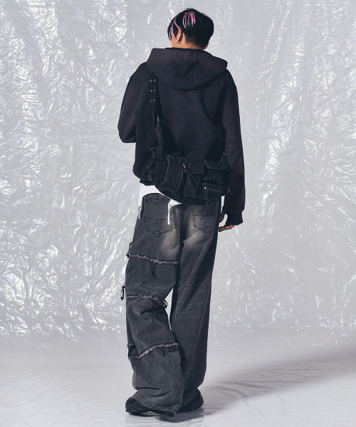 SCHISM INDUCING(スキズムインデューシング)の「BORO HOODIE NAVY(パーカー・レディース・その他・LARGE/MEDIUM)」の2枚目の写真