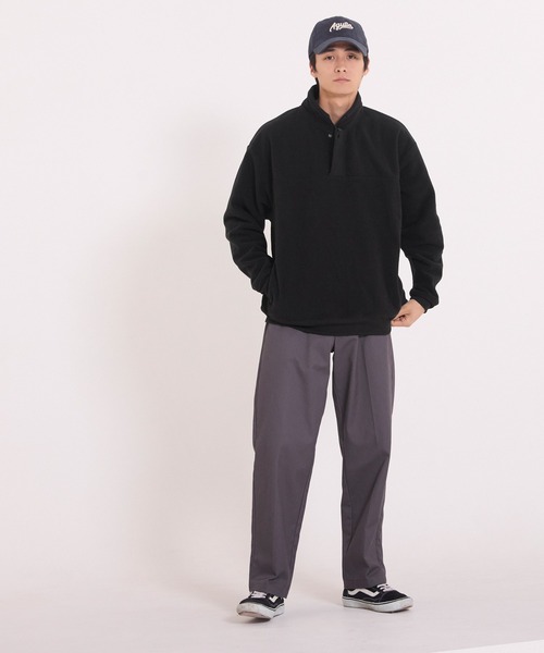 セール】両面フリースハーフZIPプルオーバー（スウェット）｜coca