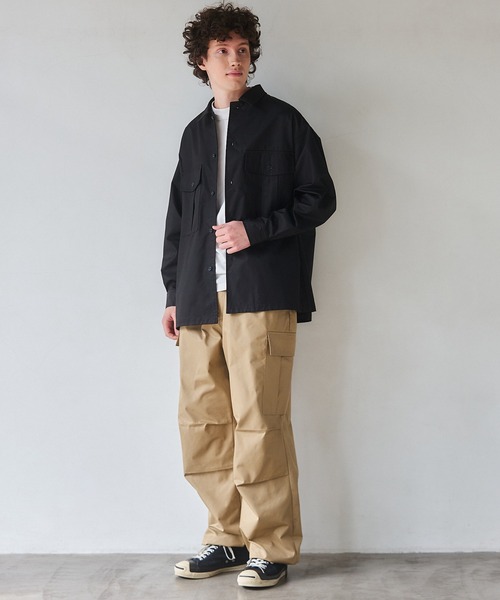 NewAnce（ニュアンス）の「【NewAnce】Over Cargo Pants /オーバーカーゴパンツ -オリジナルツイルシリーズ-（カーゴパンツ・メンズ・ベージュ/ブラック・L/M/S）」の10枚目の写真
