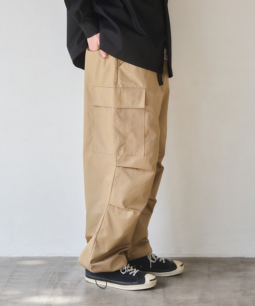 NewAnce（ニュアンス）の「【NewAnce】Over Cargo Pants /オーバーカーゴパンツ -オリジナルツイルシリーズ-（カーゴパンツ・メンズ・ベージュ/ブラック・L/M/S）」の4枚目の写真