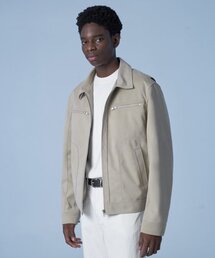 SPERONE（スペロネ）の「ソリッドスエードジッパージャケット（ベージュ）（デニムジャケット）」