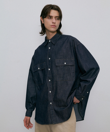 ENDOOR（エンドア）の「Washed over denim shirt (deep blue)（シャツ/ブラウス）」