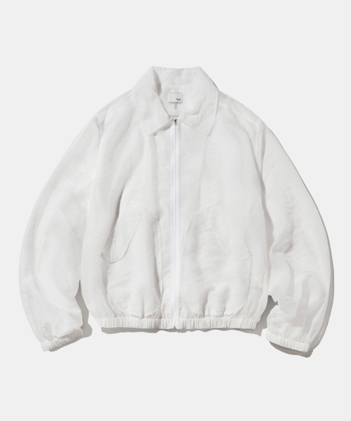 Shadow Organza Bomber Jacket J35 Cloud Veil