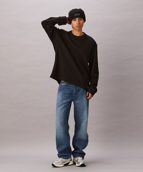 Calvin Klein(カルバン・クライン)の「【ユニセックス】長袖Tシャツ - ロゴパッチロングスリーブワッフルTシャツ(Tシャツ/カットソー・メンズ・ブラック/グレー/ベージュ・L/XL/M/S)」の10枚目の写真