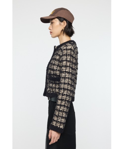 セール】COMPACT KNIT TWEED ジャケット（ノーカラージャケット