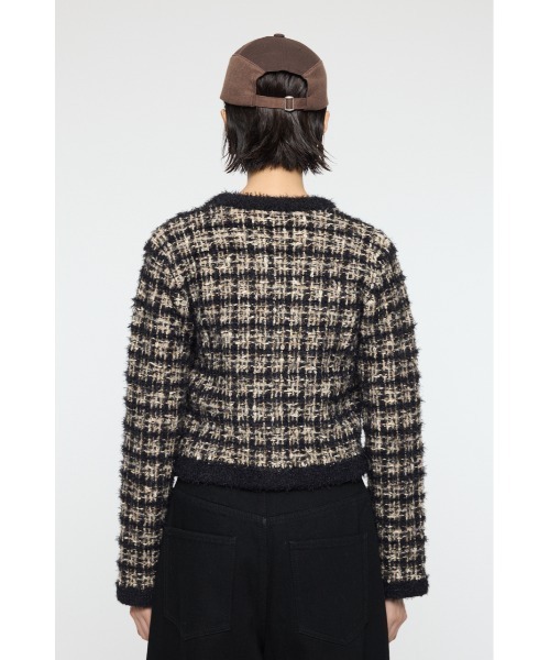 セール】COMPACT KNIT TWEED ジャケット（ノーカラージャケット