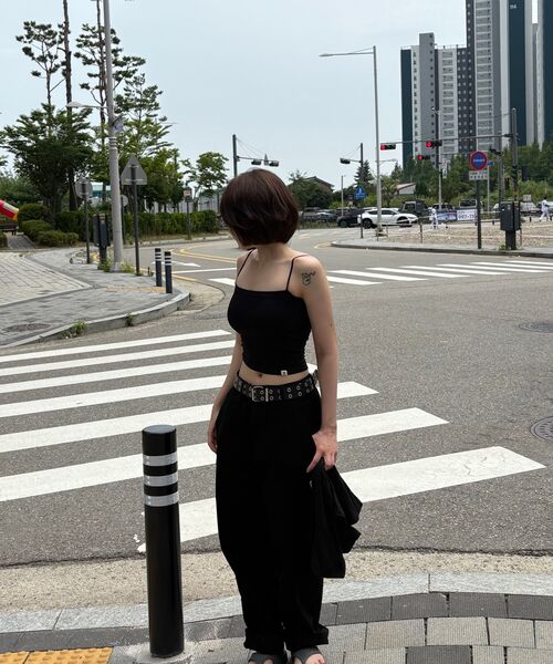 THAT'S IT（ザッツイット）の「カーブドワイドコットンデニムパンツ[ブラック]（デニムパンツ・レディース・ブラック・LARGE/X-LARGE/MEDIUM）」の16枚目の写真