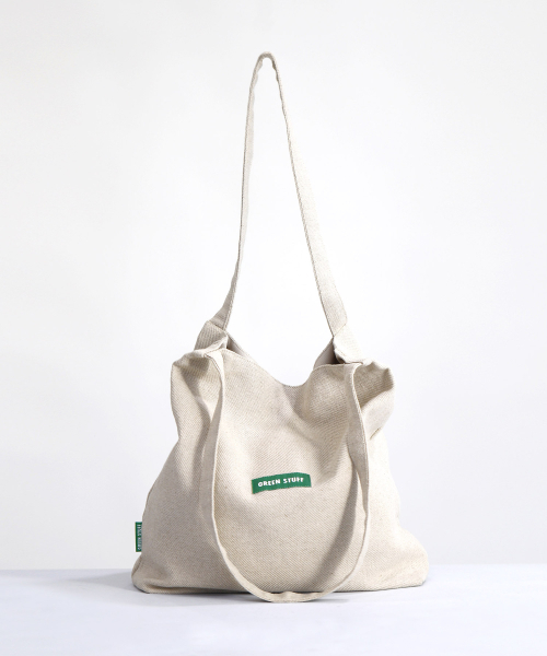 GREEN STUFF(グリーンスタッフ)の「boxy bag 53 - linen beige(エコバッグ/サブバッグ・レディース・その他・FREE)」の3枚目の写真
