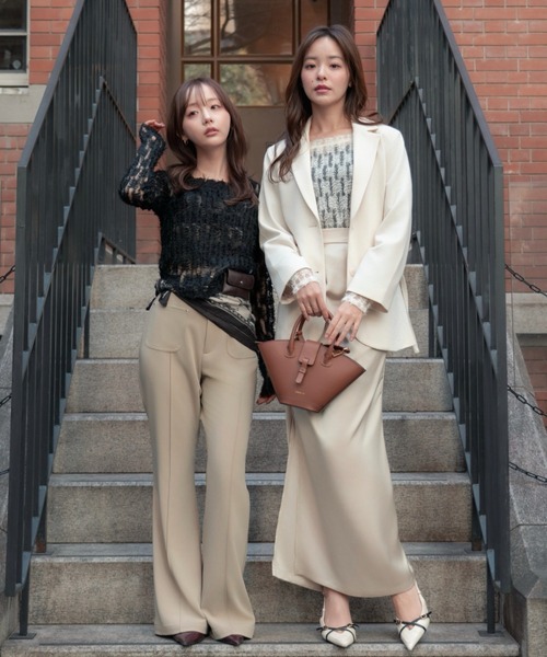 satin drape long skirt（サテンドレープロングスカート）（スカート