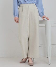 SHOO・LA・RUE | 【洗濯機可/S-LL】ウエストのタブボタンがポイント ワイドパンツ(その他パンツ)