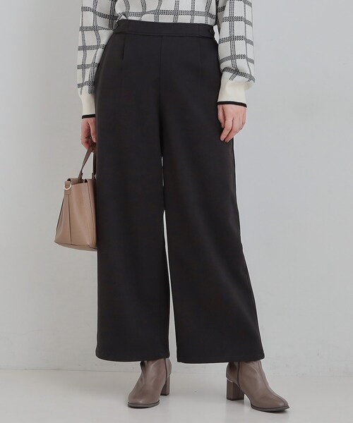 SHOO・LA・RUE（シューラルー）の「【洗濯機可/S-LL】あったか起毛ワイドパンツ（その他パンツ・レディース・オフホワイト/グレー/ブラック/ベージュ・01/02/03/04）」の2枚目の写真