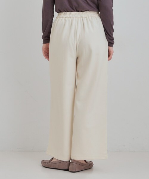 SHOO・LA・RUE（シューラルー）の「【洗濯機可/S-LL】あったか起毛ワイドパンツ（その他パンツ・レディース・オフホワイト/グレー/ブラック/ベージュ・01/02/03/04）」の6枚目の写真