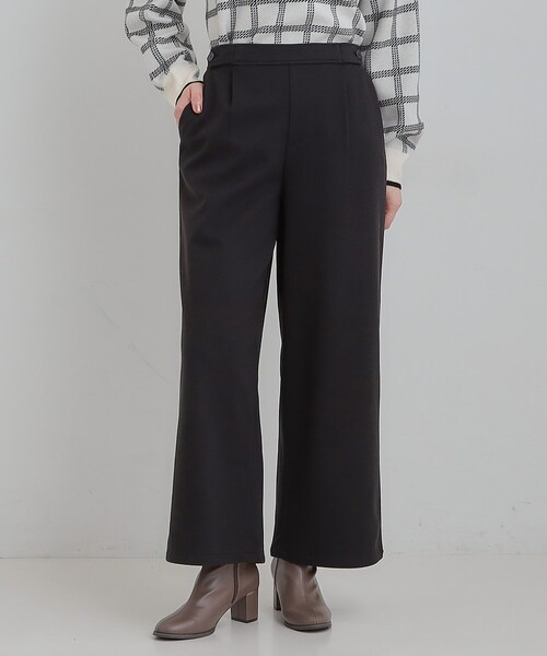 SHOO・LA・RUE（シューラルー）の「【洗濯機可/S-LL】あったか起毛ワイドパンツ（その他パンツ・レディース・オフホワイト/グレー/ブラック/ベージュ・01/02/03/04）」の9枚目の写真