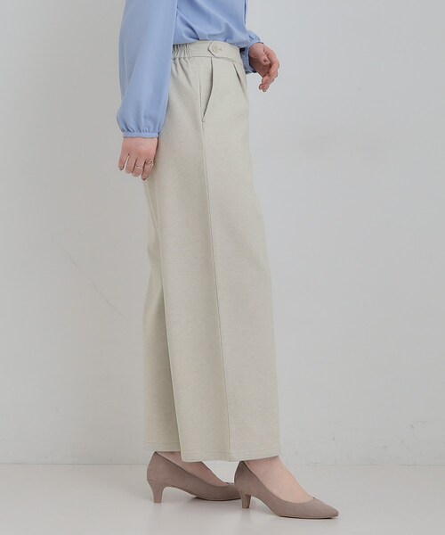 SHOO・LA・RUE（シューラルー）の「【洗濯機可/S-LL】あったか起毛ワイドパンツ（その他パンツ・レディース・オフホワイト/グレー/ブラック/ベージュ・01/02/03/04）」の14枚目の写真