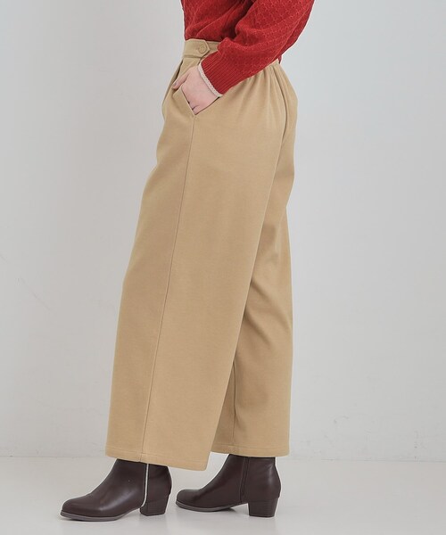 SHOO・LA・RUE（シューラルー）の「【洗濯機可/S-LL】あったか起毛ワイドパンツ（その他パンツ・レディース・オフホワイト/グレー/ブラック/ベージュ・01/02/03/04）」の17枚目の写真