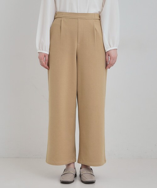 SHOO・LA・RUE（シューラルー）の「【洗濯機可/S-LL】あったか起毛ワイドパンツ（その他パンツ・レディース・オフホワイト/グレー/ブラック/ベージュ・01/02/03/04）」の21枚目の写真