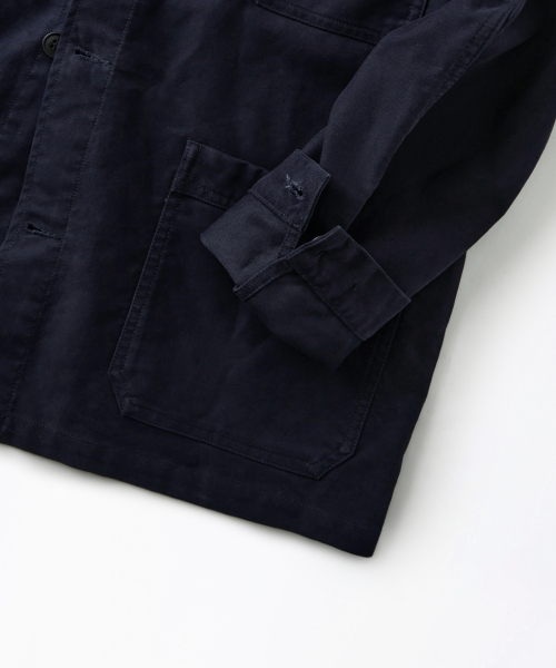 OUTSTANDING（アウトスタンディング）の「[MUT lab] MOLESKIN FRENCH WORK JACKET_D.NAVY（ミリタリージャケット・メンズ・その他・MEDIUM/LARGE/X-LARGE/SMALL）」の8枚目の写真