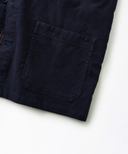 OUTSTANDING（アウトスタンディング）の「[MUT lab] MOLESKIN FRENCH WORK JACKET_D.NAVY（ミリタリージャケット・メンズ・その他・MEDIUM/LARGE/X-LARGE/SMALL）」の9枚目の写真